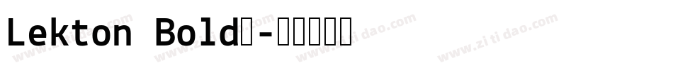 Lekton Bold◆字体转换